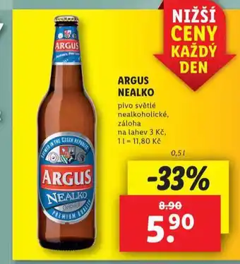 Lidl Pivo argus nealko nabídka