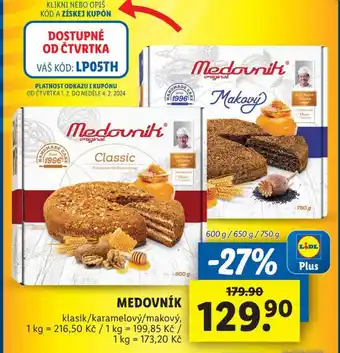 Lidl Medovník nabídka