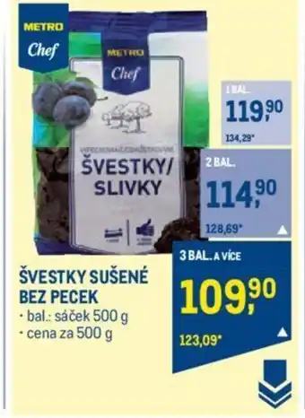 Makro ŠVESTKY SUŠENÉ BEZ PECEK nabídka