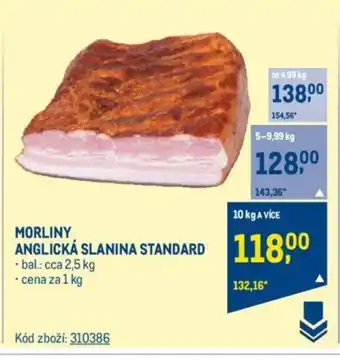 Makro MORLINY ANGLICKÁ SLANINA STANDARD nabídka
