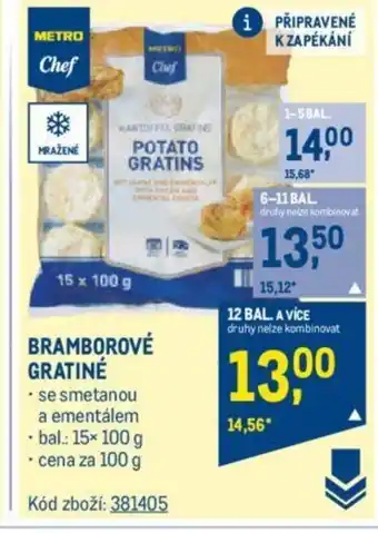Makro BRAMBOROVÉ GRATINÉ nabídka