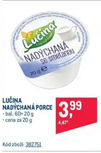 Makro LUČINA NADÝCHANÁ PORCE nabídka