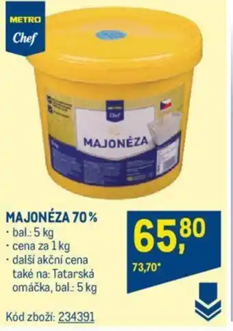 Makro MAJONÉZA 70% nabídka