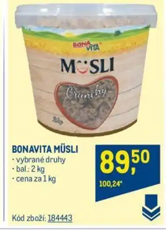 Makro BONAVITA MÜSLI nabídka