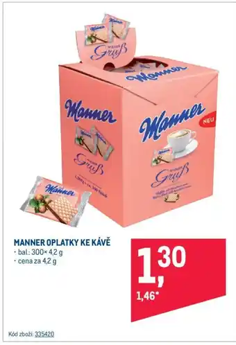 Makro MANNER OPLATKY KE KÁVĚ nabídka