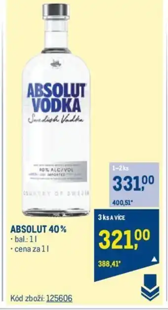 Makro ABSOLUT 40% nabídka