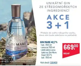 Makro GIN MARE 42,7% nabídka