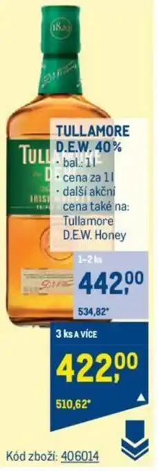 Makro TULLAMORE D.E.W. 40% nabídka