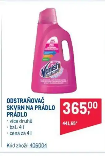 Makro ODSTRAŇOVAČ SKVRN NA PRÁDLO nabídka