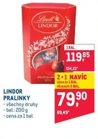 Makro LINDOR PRALINKY nabídka