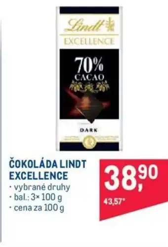 Makro ČOKOLÁDA LINDT EXCELLENCE nabídka