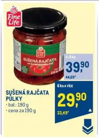 Makro SUŠENÁ RAJČATA PŮLKY nabídka