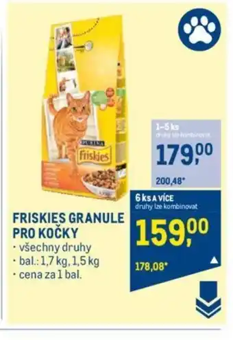Makro FRISKIES GRANULE PRO KOČKY nabídka