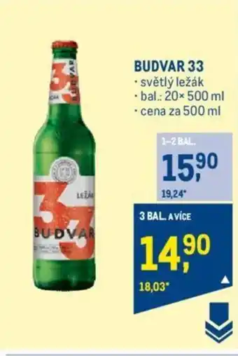 Makro BUDVAR 33 nabídka