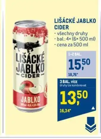 Makro LIŠÁCKÉ JABLKO CIDER nabídka