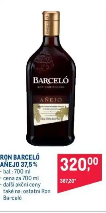 Makro RON BARCELÓ AÑEJO 37,5% nabídka