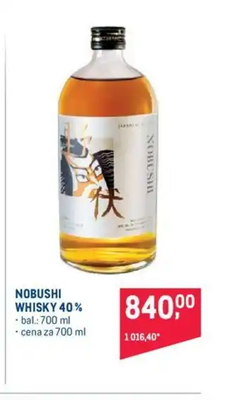 Makro NOBUSHI WHISKY 40% nabídka