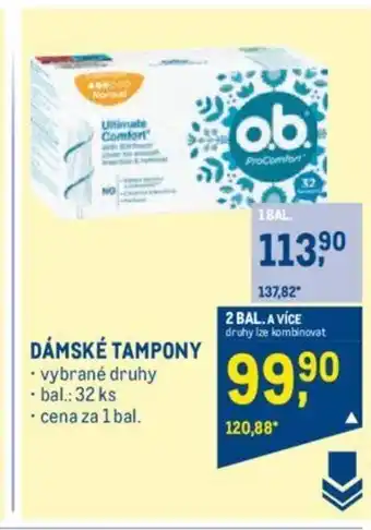 Makro DÁMSKÉ TAMPONY nabídka