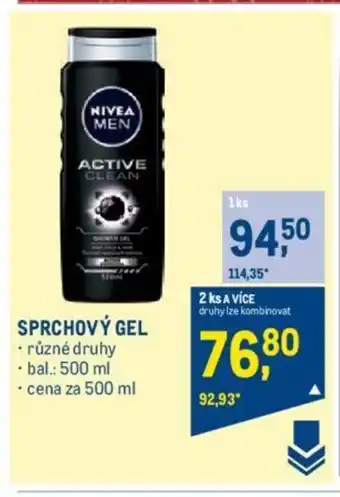 Makro NIVEA MEN SPRCHOVÝ GEL nabídka