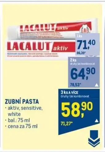 Makro ZUBNÍ PASTA nabídka
