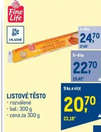 Makro LISTOVÉ TĚSTO nabídka
