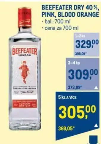 Makro BEEFEATER DRY 40%, PINK, BLOOD ORANGE nabídka