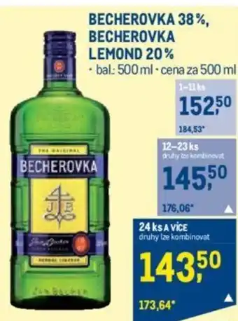 Makro BECHEROVKA 38%, BECHEROVKA LEMOND 20% nabídka