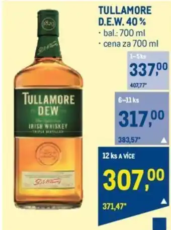 Makro TULLAMORE D.E.W.40% nabídka