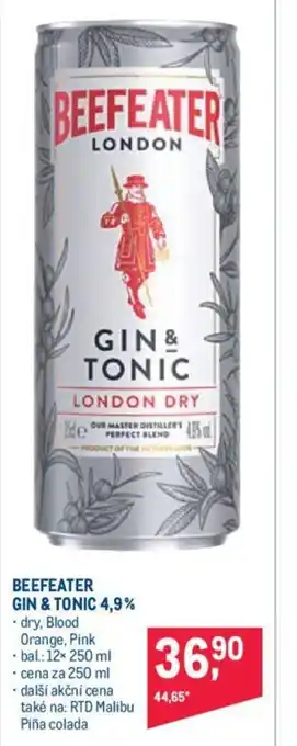 Makro BEEFEATER GIN & TONIC 4,9% nabídka
