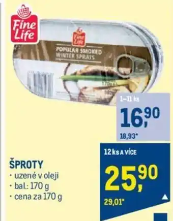 Makro ŠPROTY nabídka