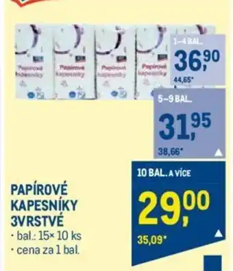 Makro PAPÍROVÉ KAPESNÍKY 3VRSTVÉ nabídka