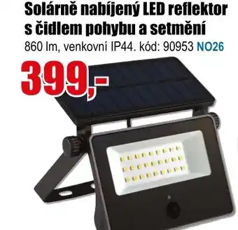 EVA Solárně nabíjený LED reflektor s čidlem pohybu a setmění nabídka