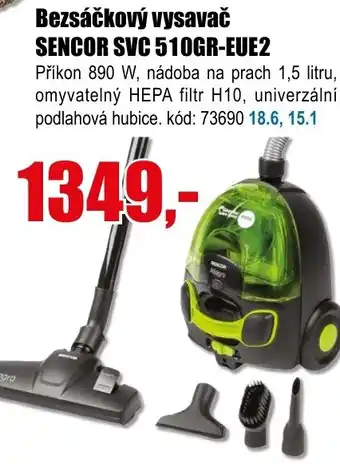 EVA Bezsáčkový vysavač SENCOR SVC 510GR-EUE2 nabídka