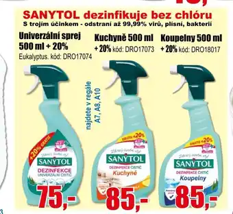 EVA SANYTOL dezinfikuje bez chlóru nabídka