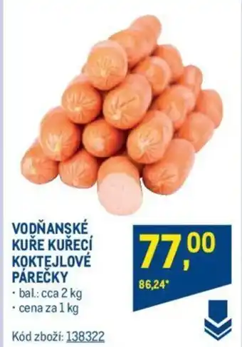 Makro VODŇANSKÉ KUŘE KUŘECÍ KOKTEJLOVÉ PÁREČKY nabídka