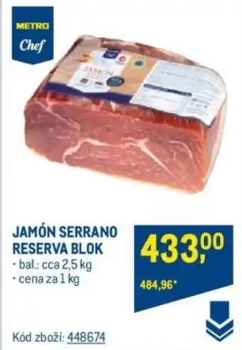 Makro JAMÓN SERRANO RESERVA BLOK nabídka