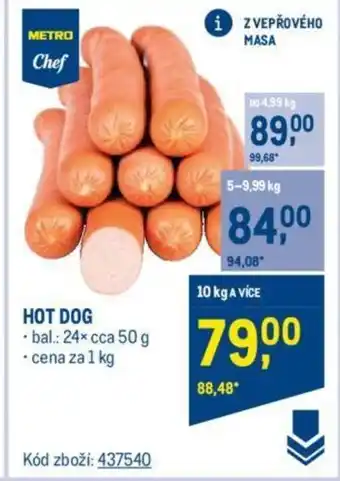 Makro HOT DOG nabídka