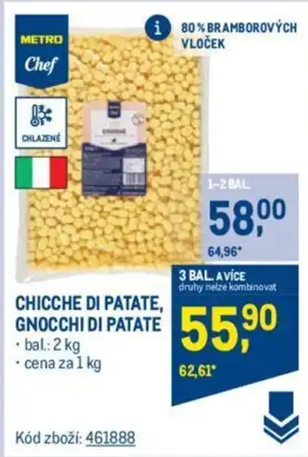 Makro CHICCHE DI PATATE, GNOCCHI DI PATATE nabídka