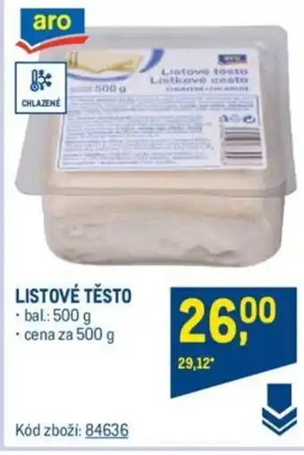 Makro LISTOVÉ TĚSTO nabídka