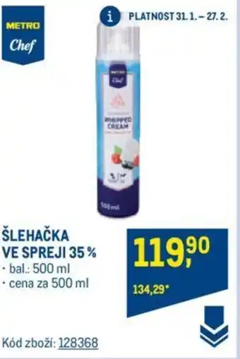 Makro ŠLEHAČKA VE SPREJI 35% nabídka