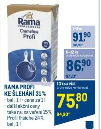 Makro RAMA PROFI KE ŠLEHÁNÍ 31% nabídka