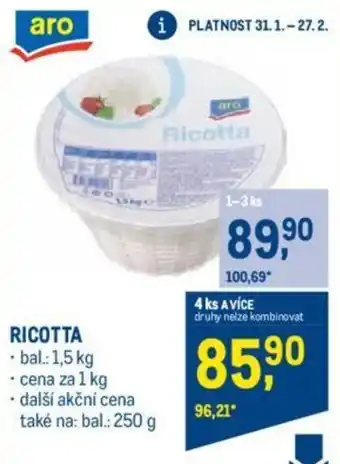 Makro RICOTTA nabídka