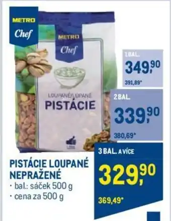 Makro PISTÁCIE LOUPANÉ NEPRAŽENÉ nabídka