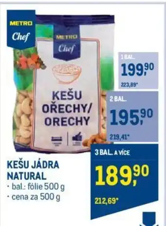 Makro KEŠU JÁDRA NATURAL nabídka