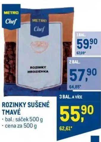 Makro ROZINKY SUŠENÉ TMAVE nabídka