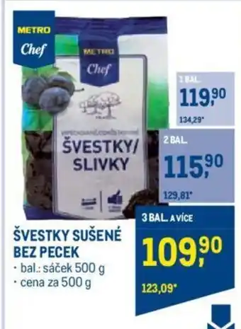 Makro ŠVESTKY SUŠENÉ BEZ PECEK nabídka