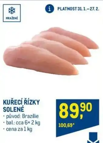 Makro KUŘECÍ ŘÍZKY SOLENÉ nabídka