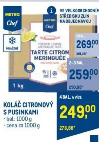 Makro KOLÁČ CITRONOVÝ S PUSINKAMI nabídka