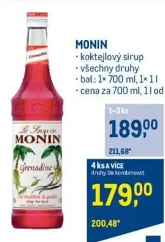 Makro MONIN nabídka