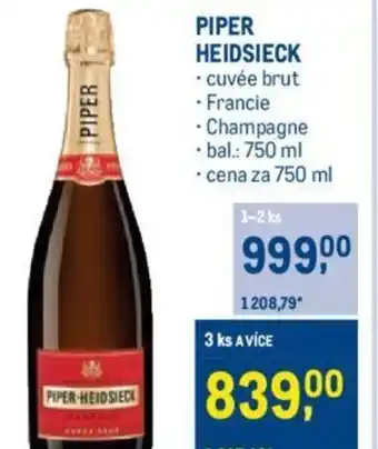 Makro PIPER HEIDSIECK nabídka